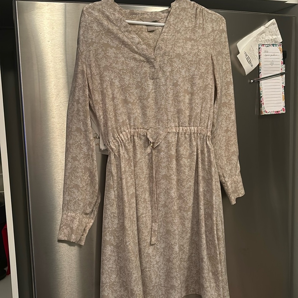 H&M long sleeve green dress